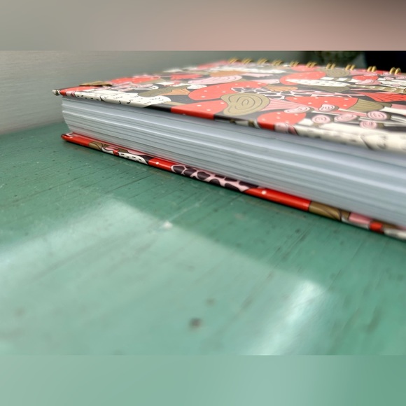 New Jumbo Mushroom Print Gold Spiral Journal Notebook - Picture 8 of 9